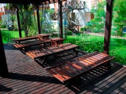 Deck de madera y solarium en Miramar